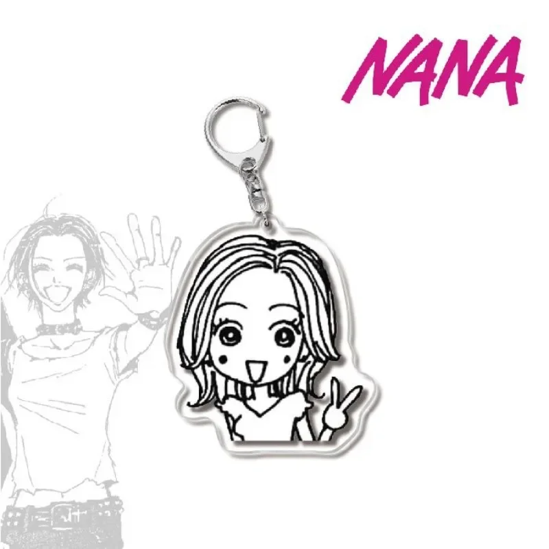 Anime NANA Acrylic Okazaki Shinichi Komatsu Nana Oosaki Nana Keychain Cosplay Figure Pendant Key Holder Jewelry Accessories