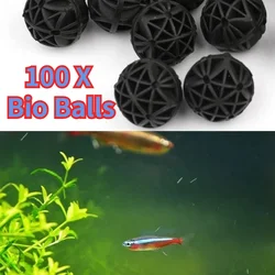 50/100Pcs Home Aquarium Pond Bio Balls 16mm Fish Tank Filter Media Marine Sum Water Treatment Quality Stabilizer Pet Products