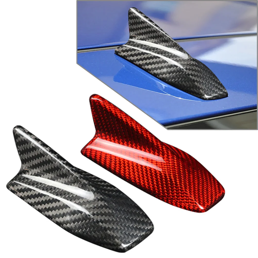 Black/Red Car Shark Fin Antenna Cover Sticker For Lexus IS300C IS 300C 2009 2010 2011 Carbon Fiber Car Decorative Accessories