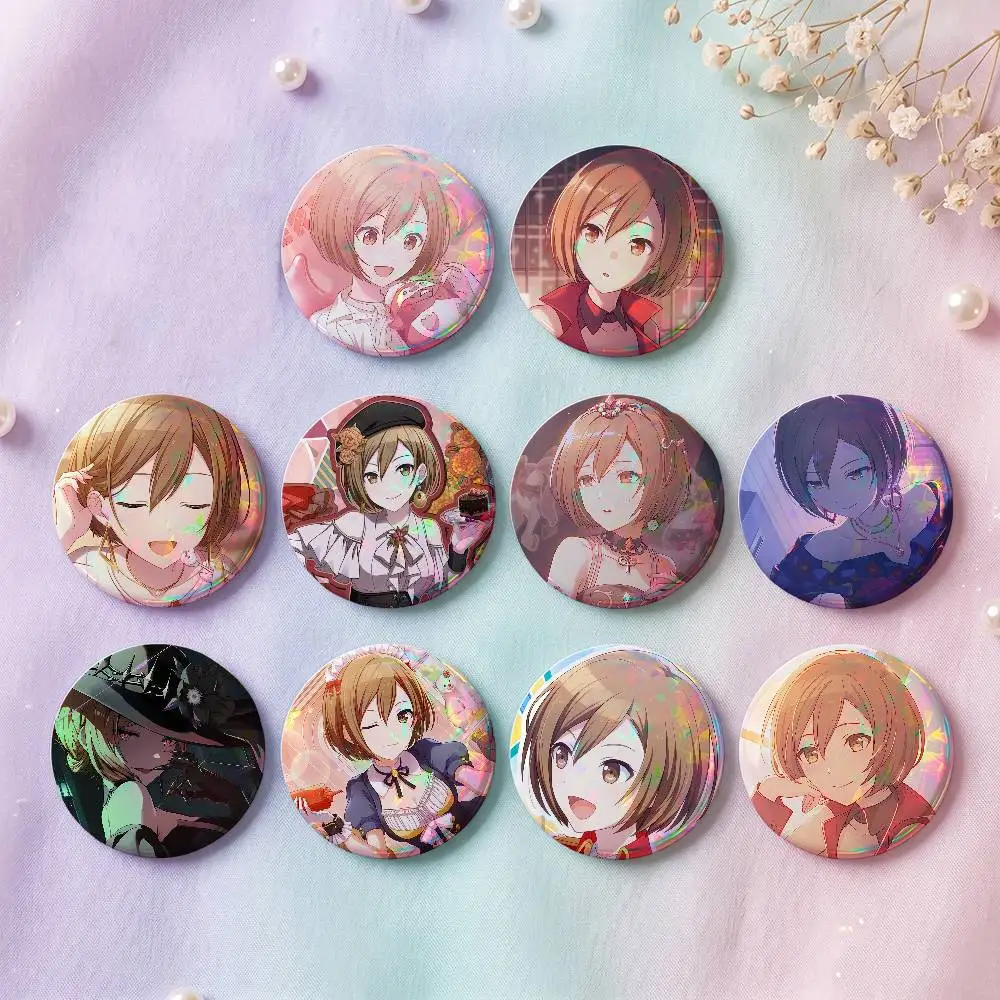 MEIKO Anime Character Badges Button Round Creative Pin Brooch Badge Bag Decor Accessories Fans Collect Friends Gifts