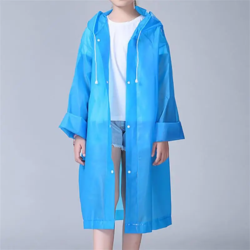 EVA Children Raincoats Raincoat Thickened Waterproof EVA Rain Coat Kids Clear Transparent Tour Waterproof Rainwear Suit