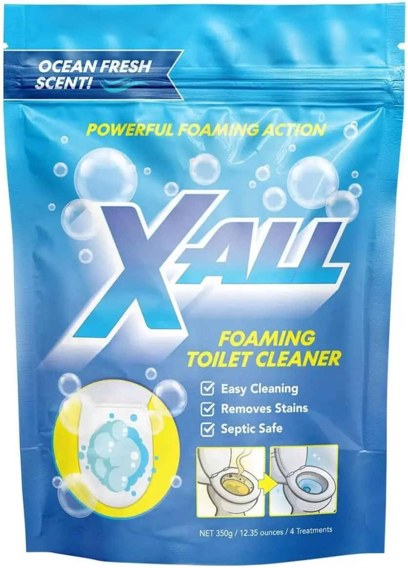 

Foaming Toilet Cleaner, Self-Activating Powder for Deep Cleaning, Fights Stains, Limescale and Mineral-Buildup
