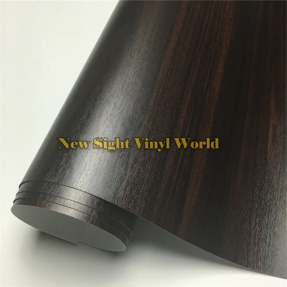 Ebony Wood Textured Grain Vinyl Decal Film Sticker For Floor Furniture Car Interier Size:1.24X50m/Roll(4ft X 165ft)