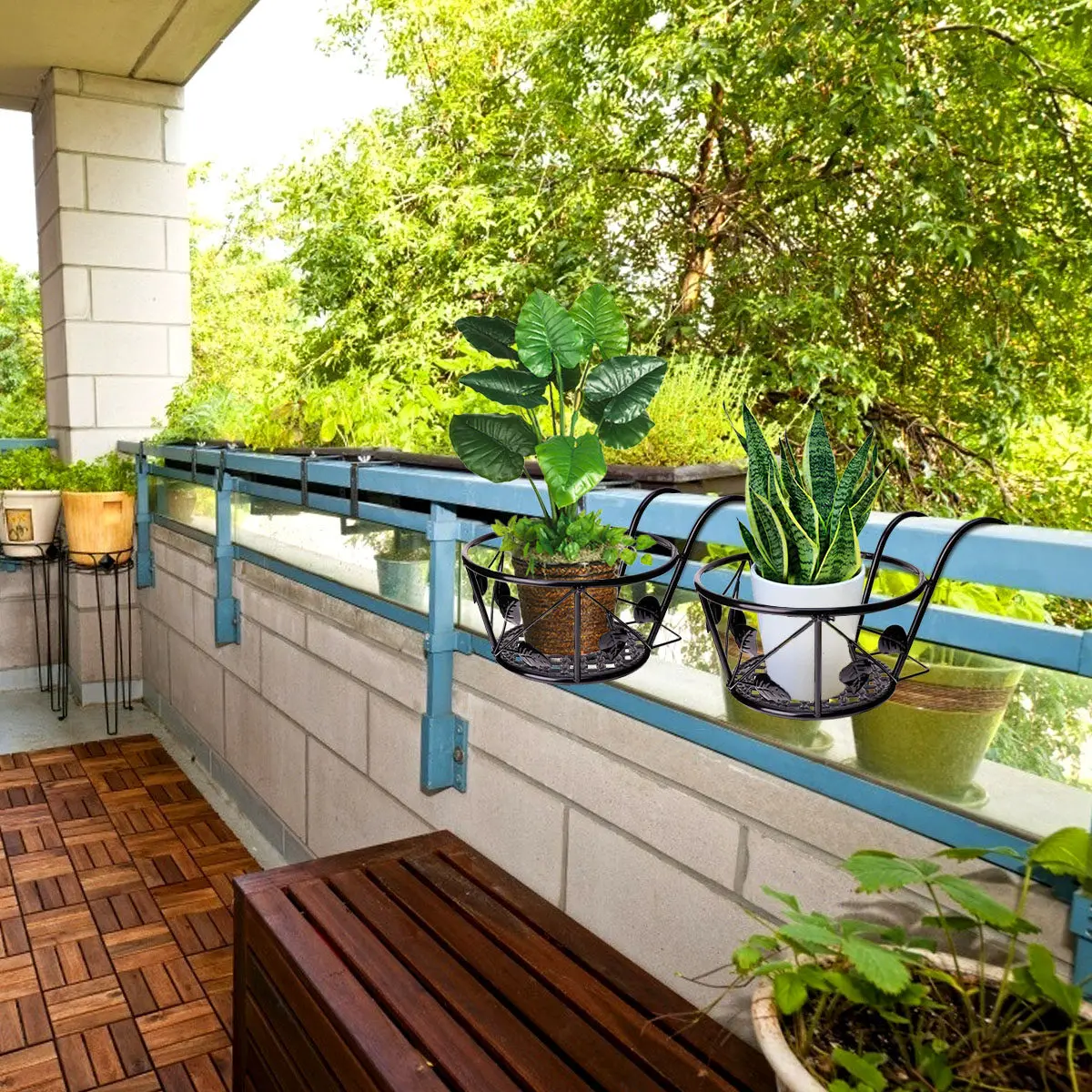 Suporte de Ferro para Vasos de Flores, 1 Peça, Suporte de Bonsai Montado na Parede para Decoração de Casa, Jardim, Varanda e Janela