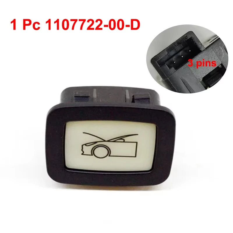 New For Tesla Model 3/Y 2017-2023 Car Frunk Trunk Safety Switch Button Luggage Lock Switch 1516185-00-A 1107722-00-D Replacement