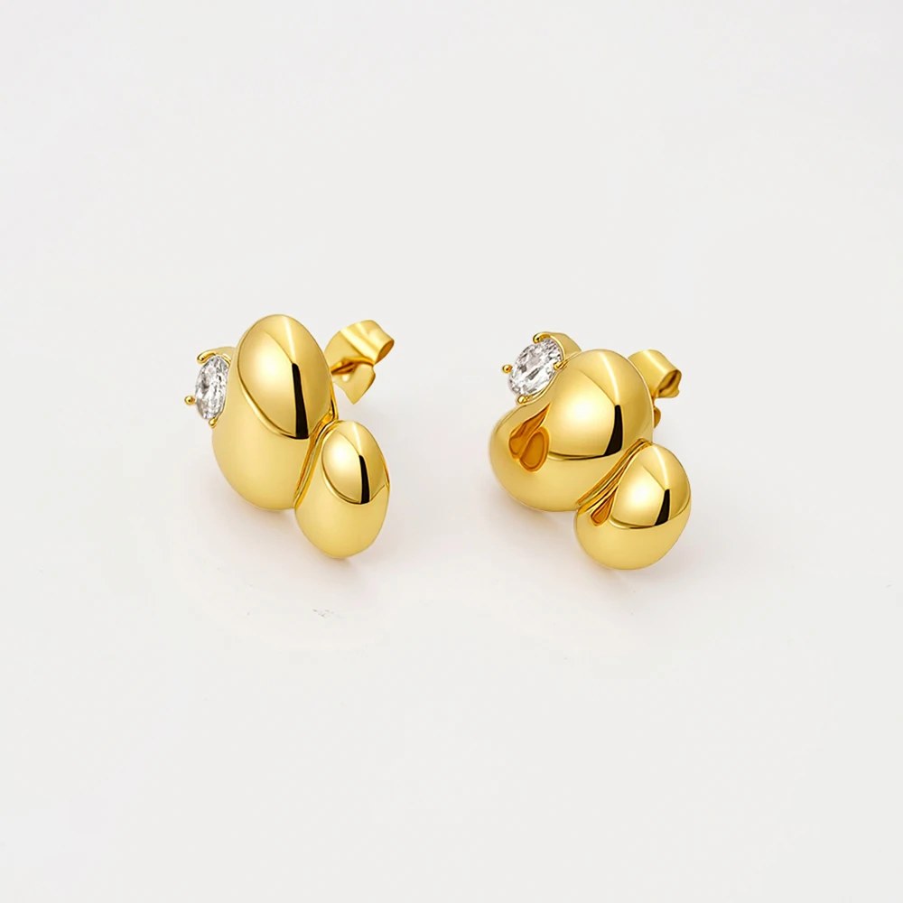 

ENFASHION Aretes De Mujer серьги-гвоздики с булыжниками для женщин, нержавеющая сталь, 18-каратное золото, украшение, модные украшения E251764