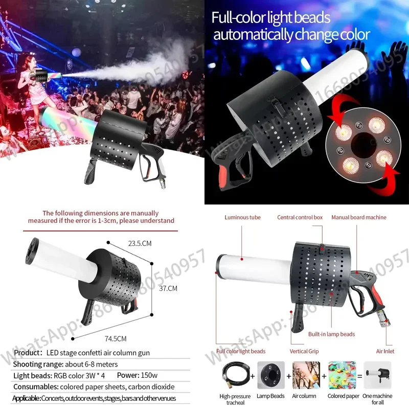 Patton LED CO2 Jet Party Confetti FX Stage Confetti Machine Ready to Ship in Stock with Fast Dispatch Dry Ice Product