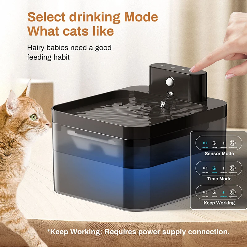 

Automatic Cat Water Dispenser Intelligent Sensing Detect Cats Water Dispenser Rechargeable Fountain Cat Drinker Pet Supplies