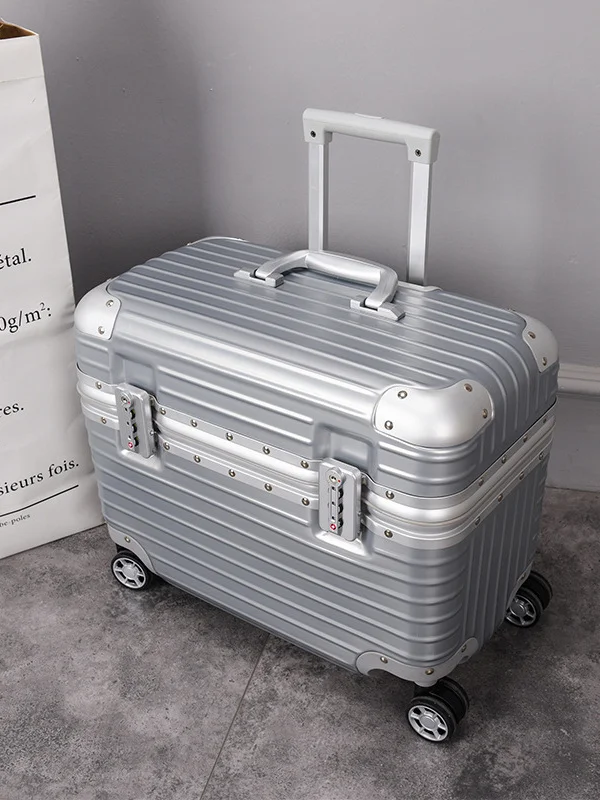 All Aluminum Alloy Travel Suitcase Photoaphy Lage Flip Top 20 Inch Camera Box Horizontal Version Men's Che-In Lage ...