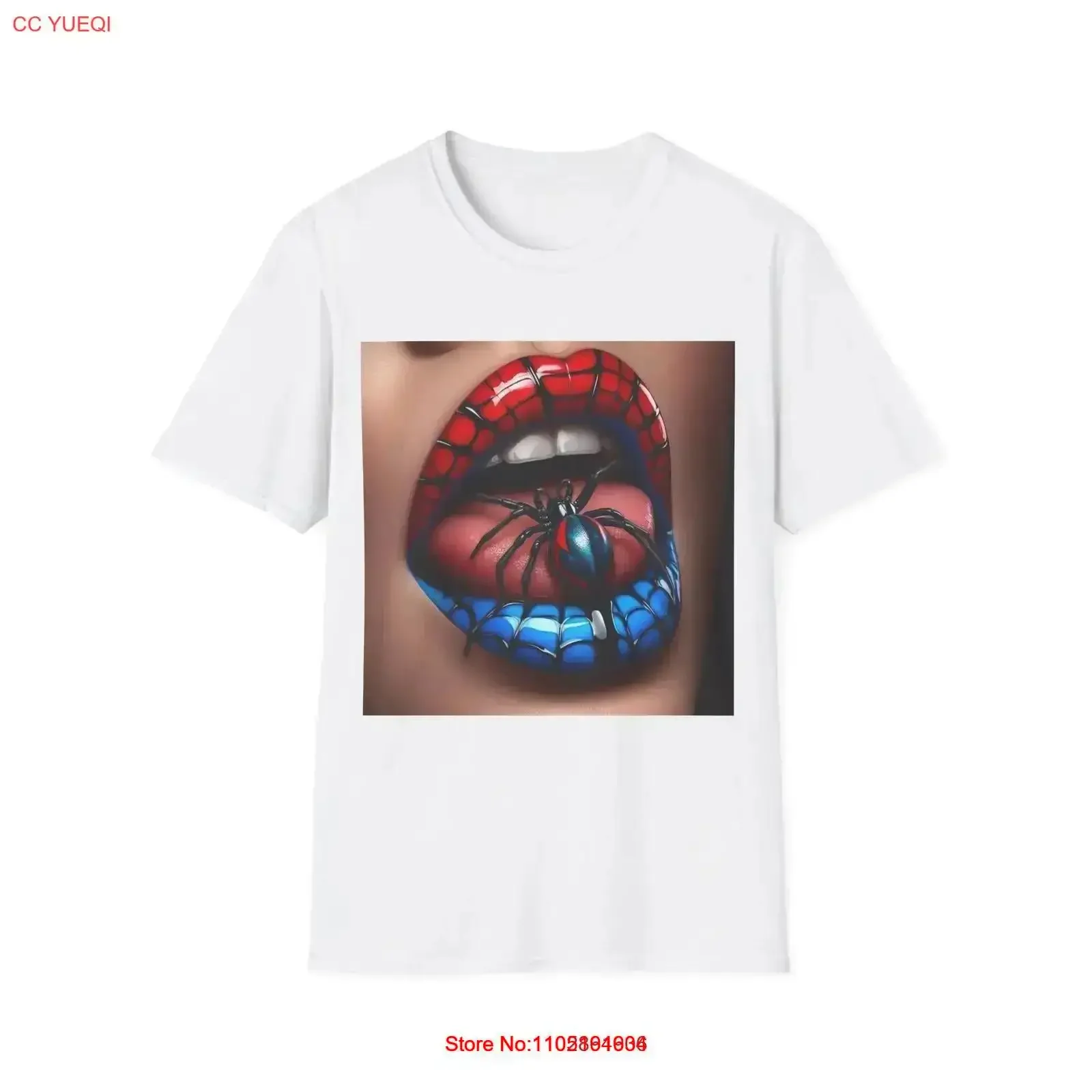 

Футболка «Паук-рот смертельно» вдохновляющая винтажная стираная повседневная дизайнерская одежда homme Дышащая слегка модная винтажная одежда