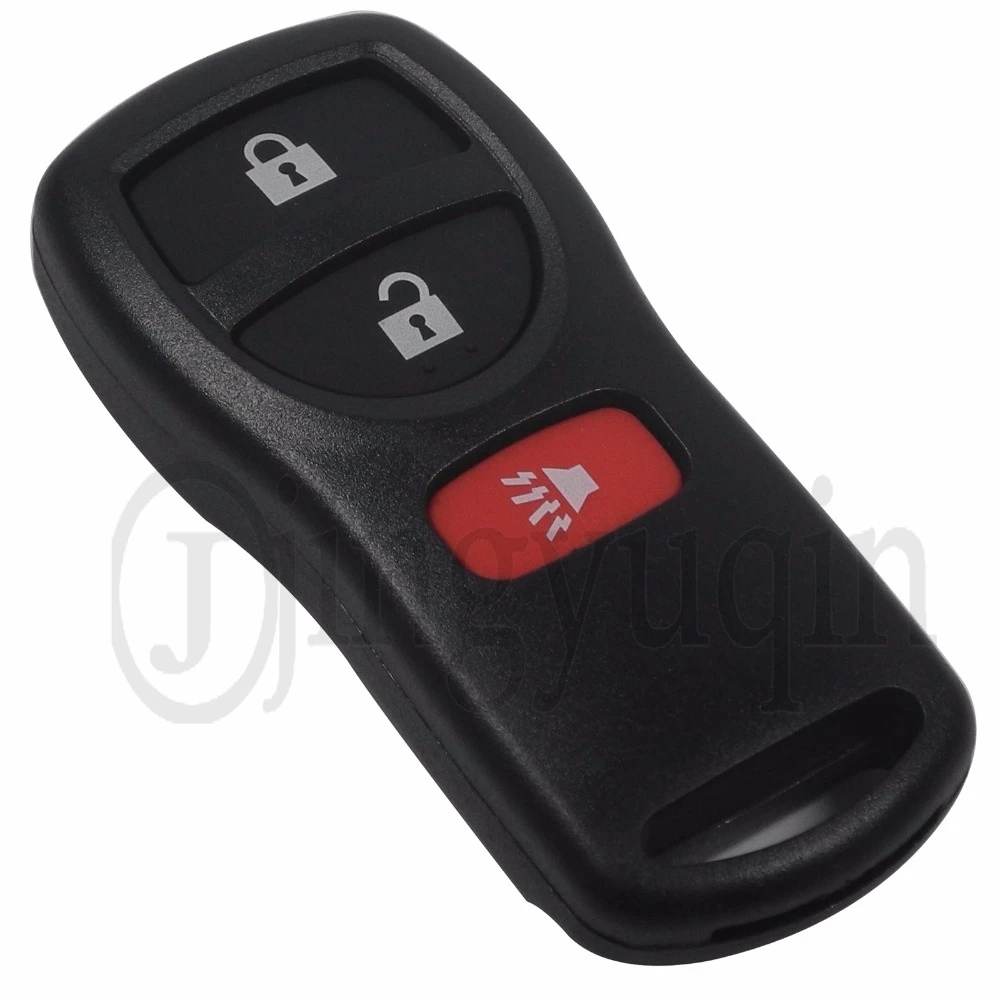 3 ปุ่มรีโมทกุญแจรถ Stying Fob Shell Case Cover Blank สําหรับ Nissan Armada Xterra Pathfinder Frontier Quest Titan Murano