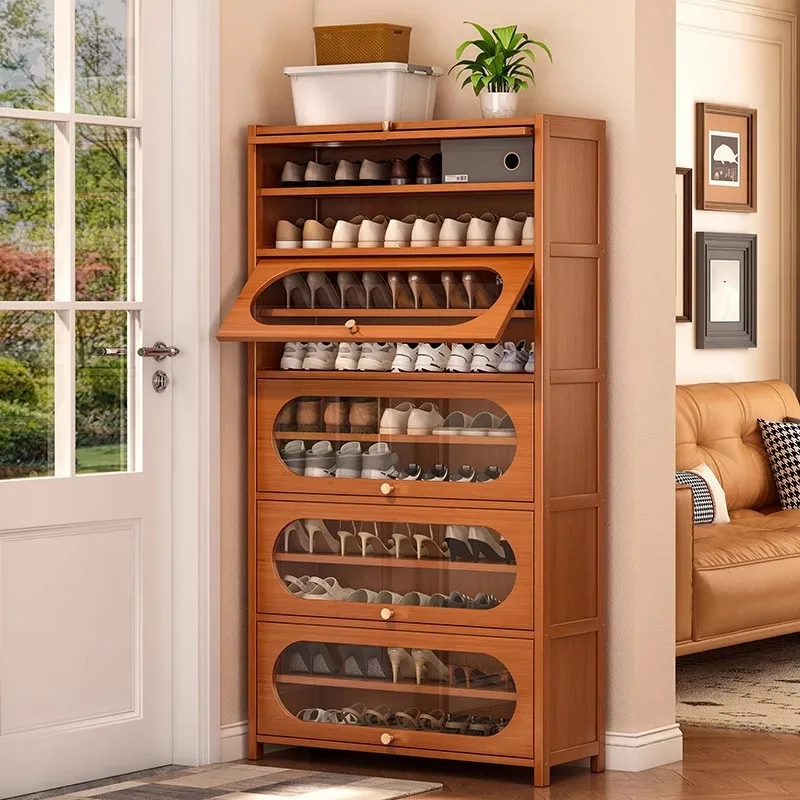 

Acrylic shoe cabinet, simple indoor storage artifact at the entrance of the home, dustproof large-capacity shoe