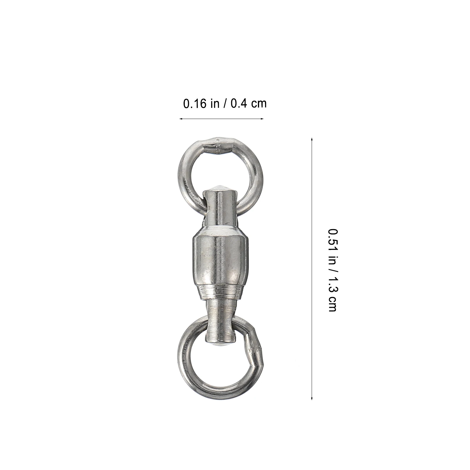 

20 Pcs Bearing Rolling Swivel Fishing Accessories Solid Swivels Stainless Steel Connector Barrel