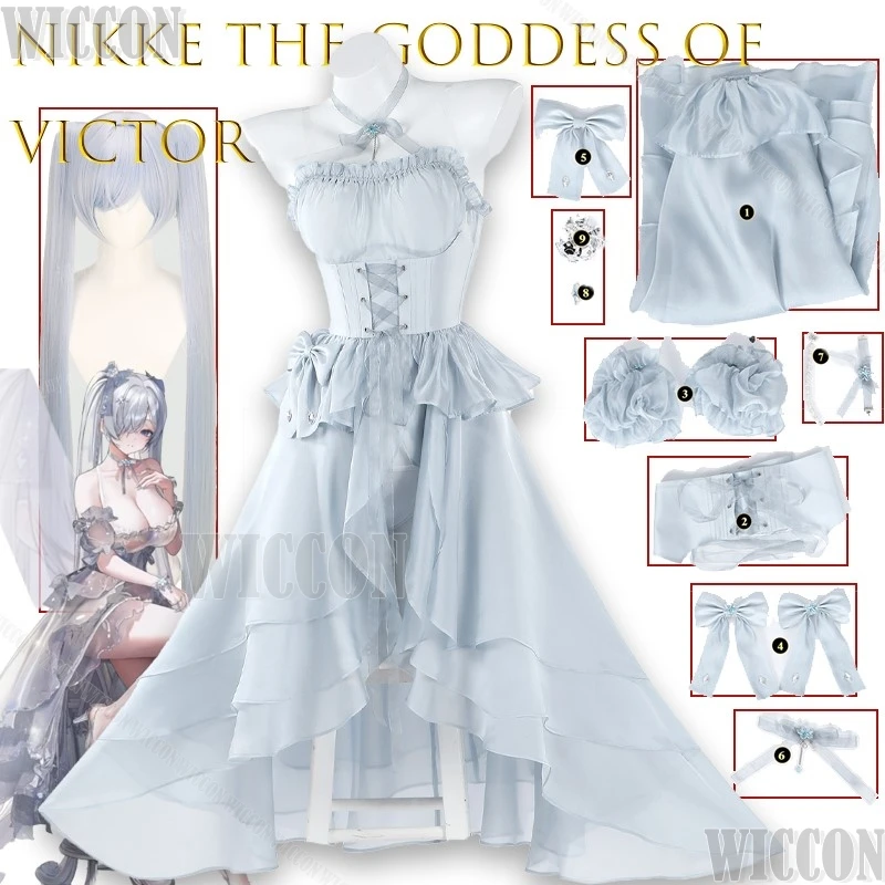 

NIKKE The Goddess Of Victory Cinderella Crystal Princess Cosplay Costume Anime Game Female Outfit Set For Events Game Halloween