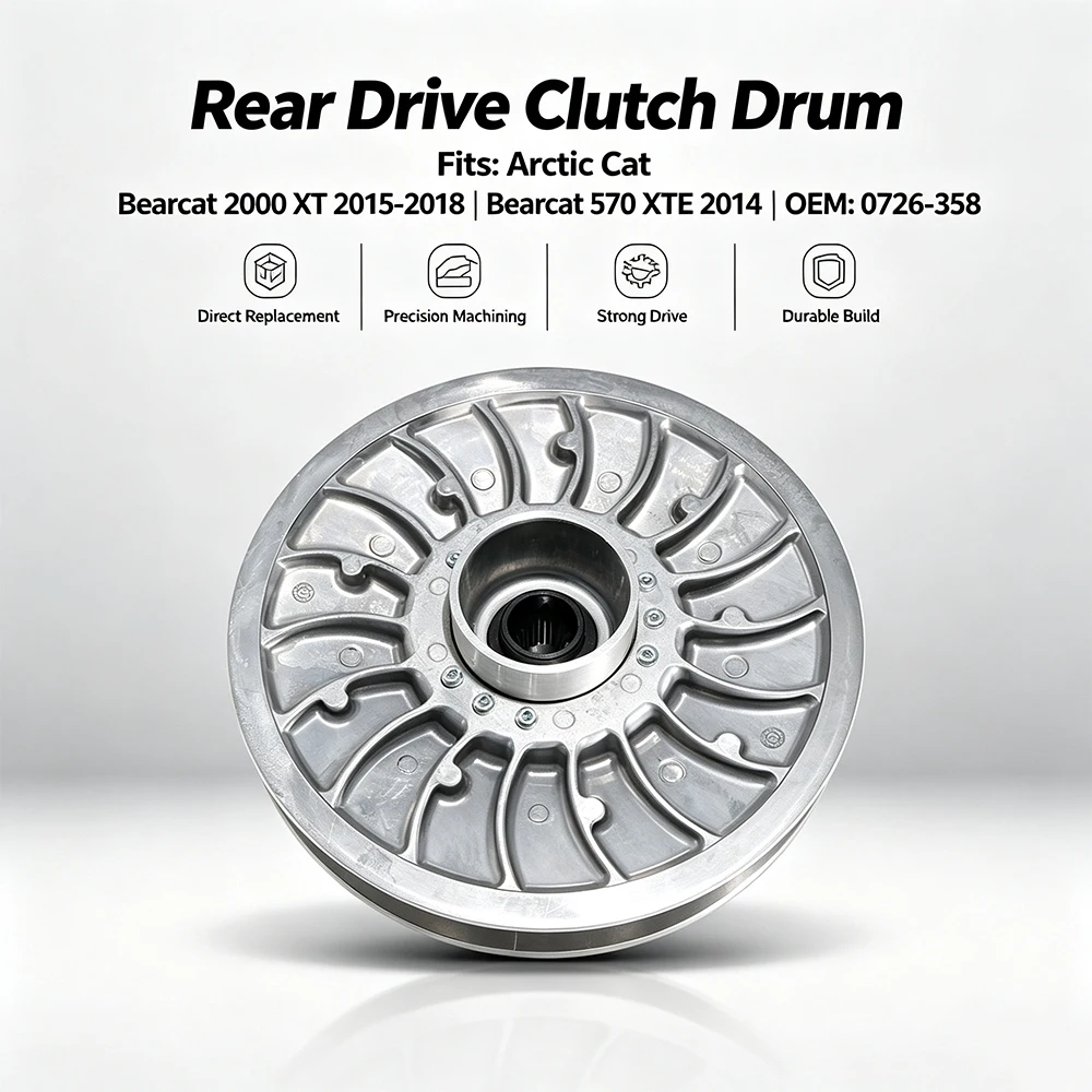 0726-358 Rear-Wheel-Drive Clutch Drum for Snowmobiles For Arctic Cat Bearcat 2000 XT XTE 2015-2018 Bearcat 570 XT XTE 2014