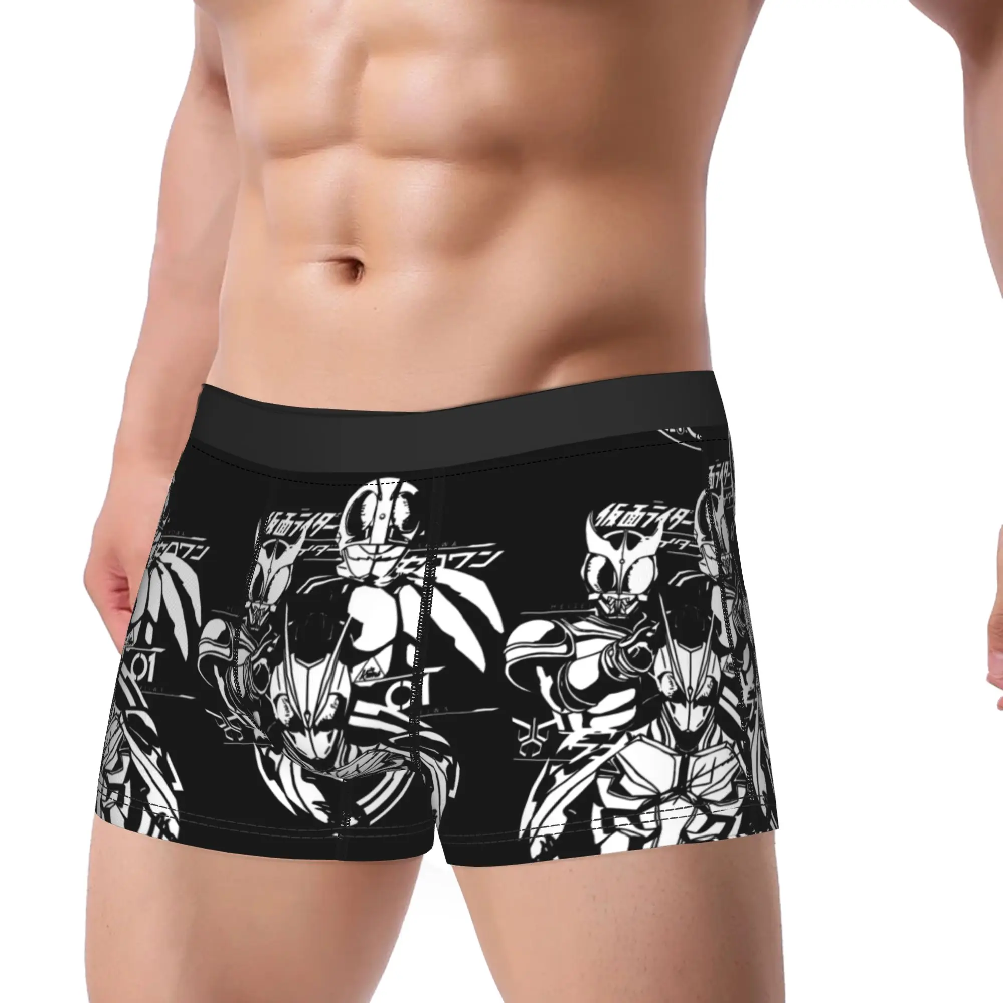 Kamen Riders Underwear 3 Generation Comfortable Panties Pattern Shorts Briefs For Man 3D Pouch Plus Size Boxer Shorts