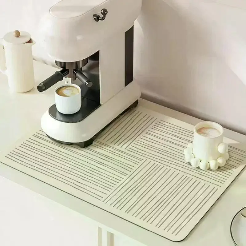Diatomite Mat Water Absorbing Pad Heat Resistant Coaster Kitchen Sink Faucet Non Slip Quick Drying No Mold No Wet Mess