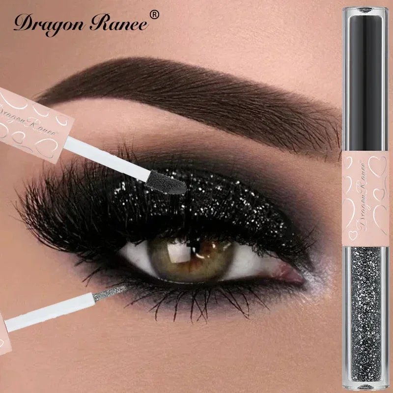 Matte Liquid Eyeshadow Shimmer Glitter Brighten Fine Glitter Low Saturation Double-headed Monochrome Eye Shadow Beauty Tools