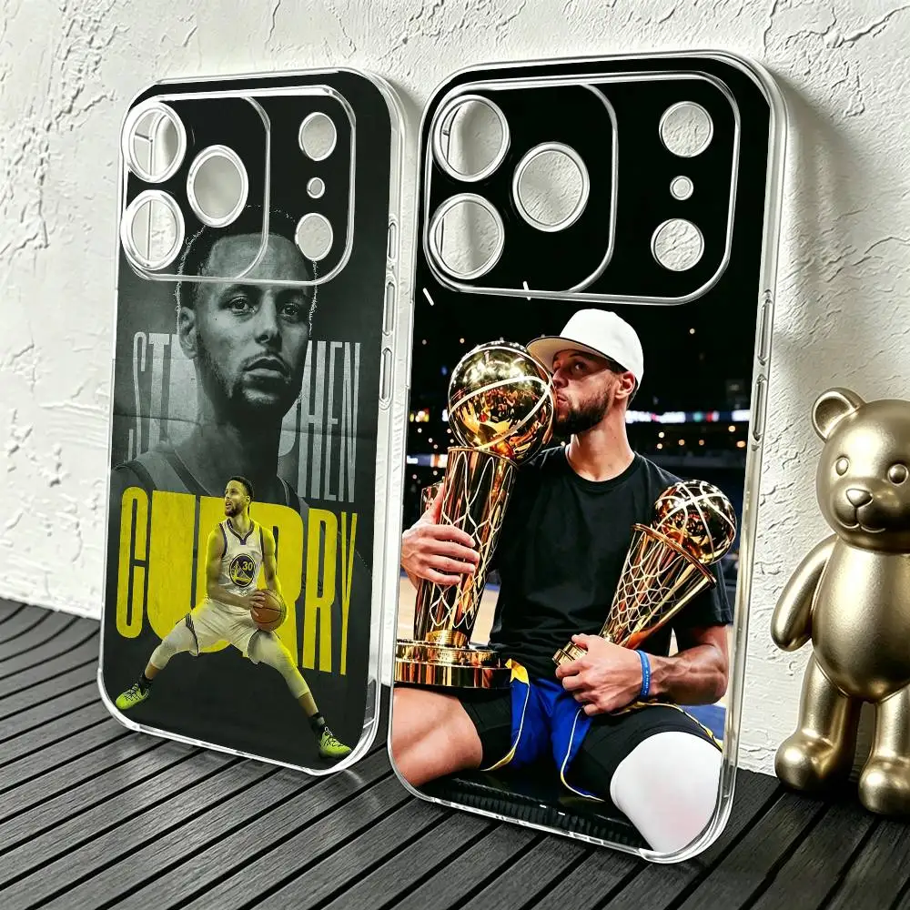 Funda Transparente para Teléfono con Diseño de Stephen Curry para iPhone 17 16 15 14 13 12 11 Mini Pro Max Plus