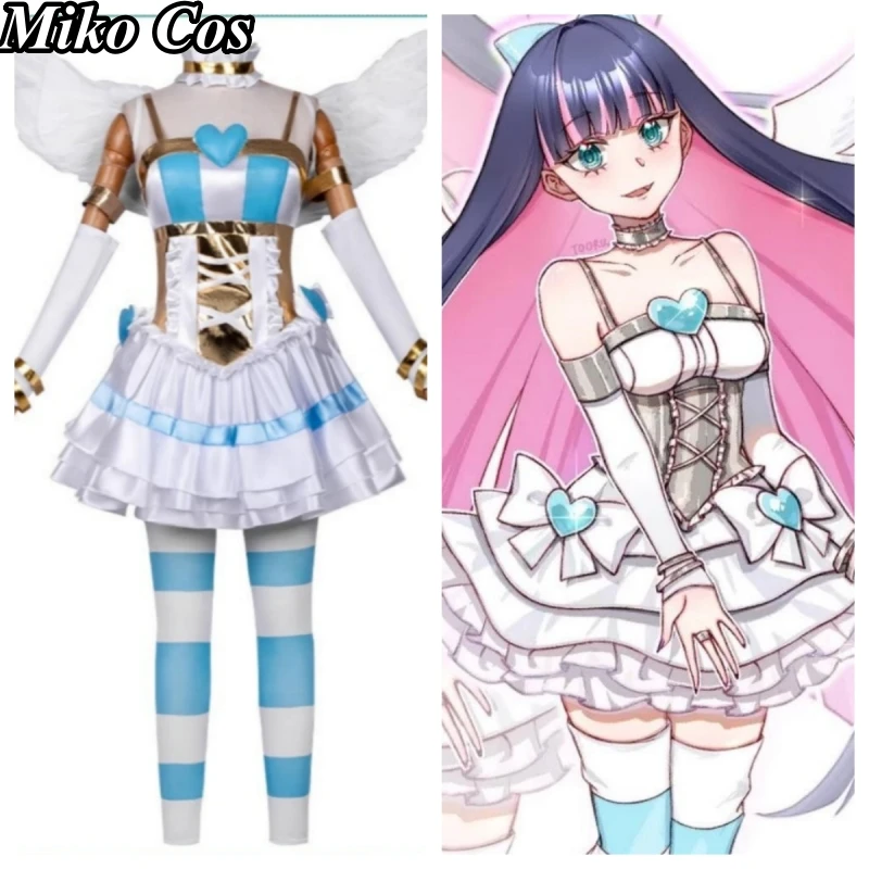Anarchy Stocking Cosplay Anime Panty & Stocking with Garterbelt Costume Lolita Dress for Women Children Role Play Clothing