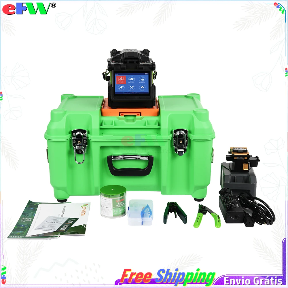 4.3' Real 6-motor FX39 Fiber Optical Welding Machine Komshine FTTH main line Fusion Splicer Multi Language 5000 times 7800mAh