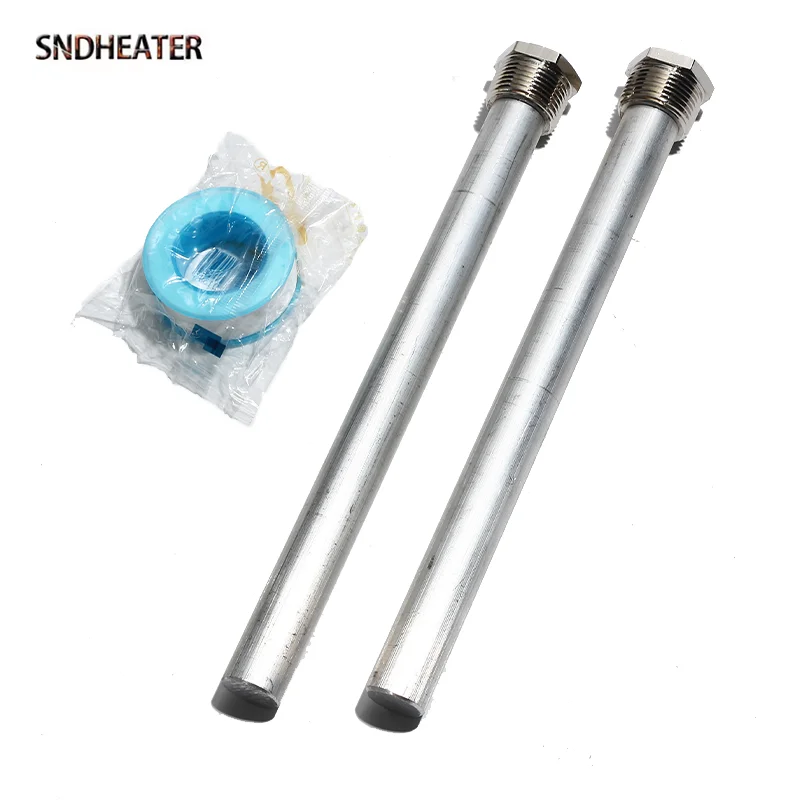 

SNDHEATER 2 шт. Прочные магниевые аноды с хромированным стальным колпачком NPT 3/4 дюйма для предотвращения накипи, замена для водонагревателей, 235 мм