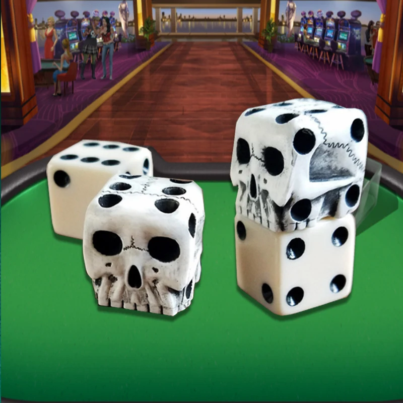 

3/5Pcs Creative Skull Dice 6-Sided Bone Unique Gift Gamer Ornaments Table Game Monster Dices For Role Playing Board Game