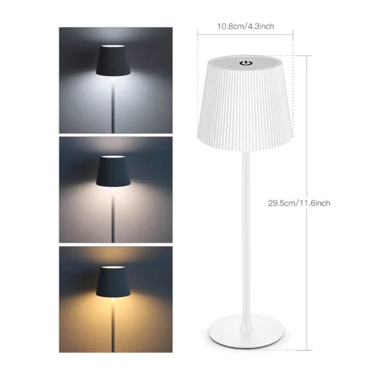 ABKJ-USB قابلة للشحن LED الجدول مصباح 3 اللون عكس الضوء المحيطة ضوء لغرفة النوم للإضاءة الليلية السرير سطح المكتب ديكور #6
