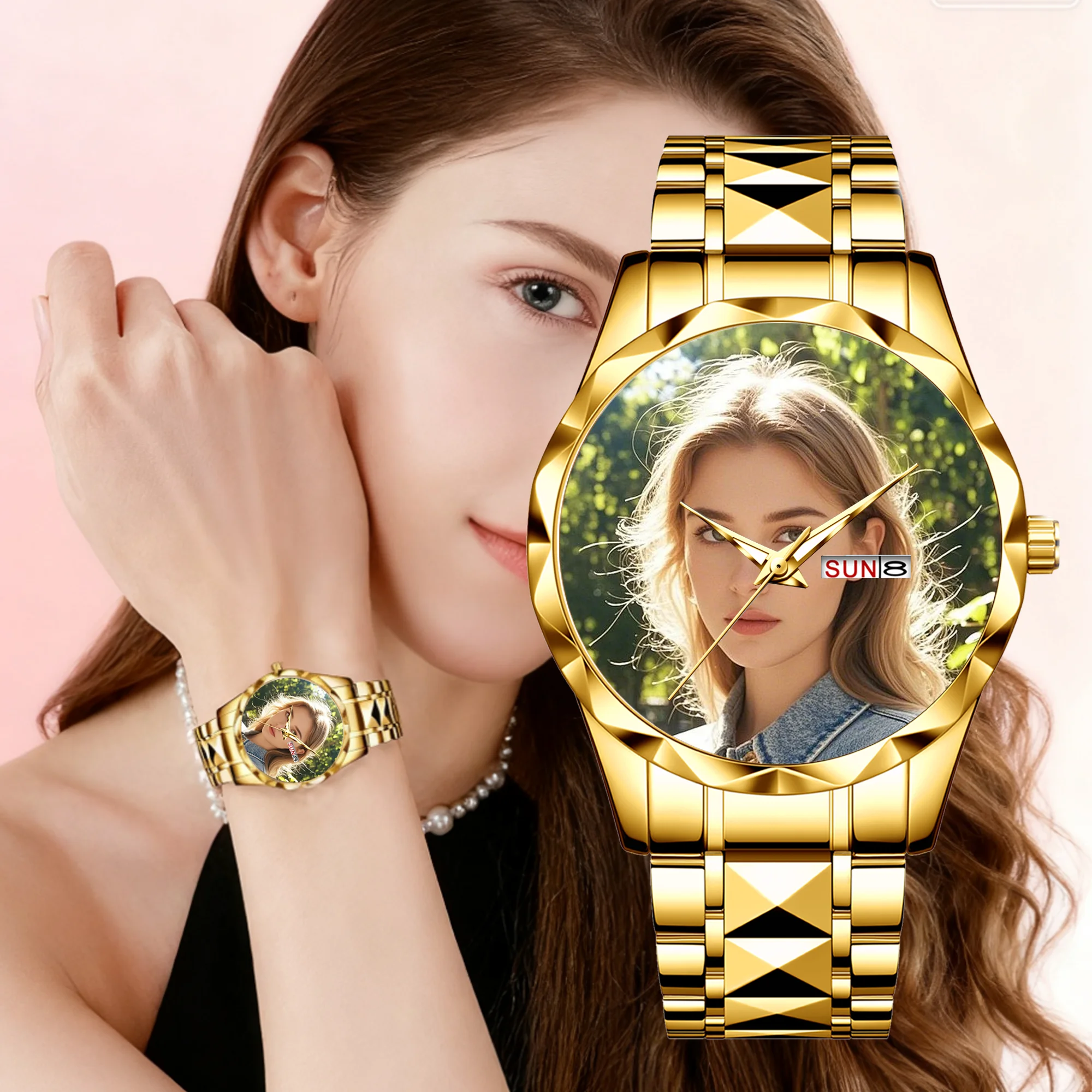 

Personalised ladies' watches with custom images: water-resistant, elegant bracelet watches – the perfect gift reloj mujer montre