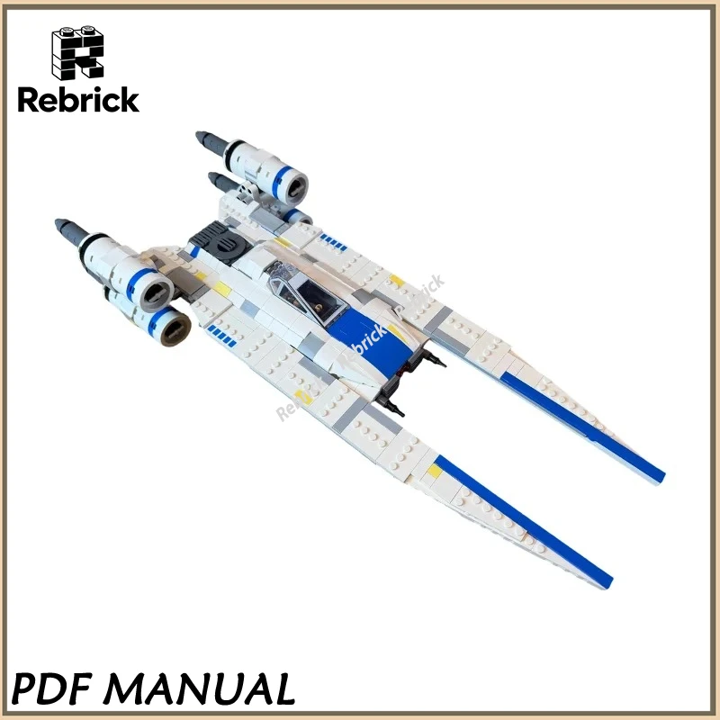 

Bigger U-Wing Assault Transport & Troop Cart MOC Bricks, 2x Alternate Build Model Kit For Collection And Display