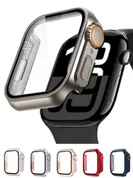 Screen Protector for Apple Watch 10 Case 46mm 42mm 45mm 40mm 44mm 41mm PC Cover+Glass Film Change To Ultra Series 9 8 7 6 5 4 SE