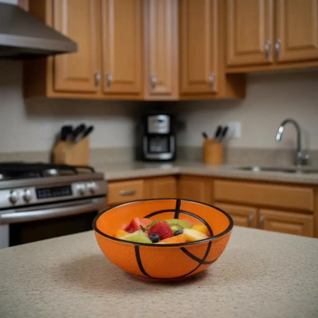 

Креативная баскетбольная миска в форме, семейная новинка, прочная баскетбольная чаша, домашний уличный лагерь, пикник, обычно используемая портативная миска