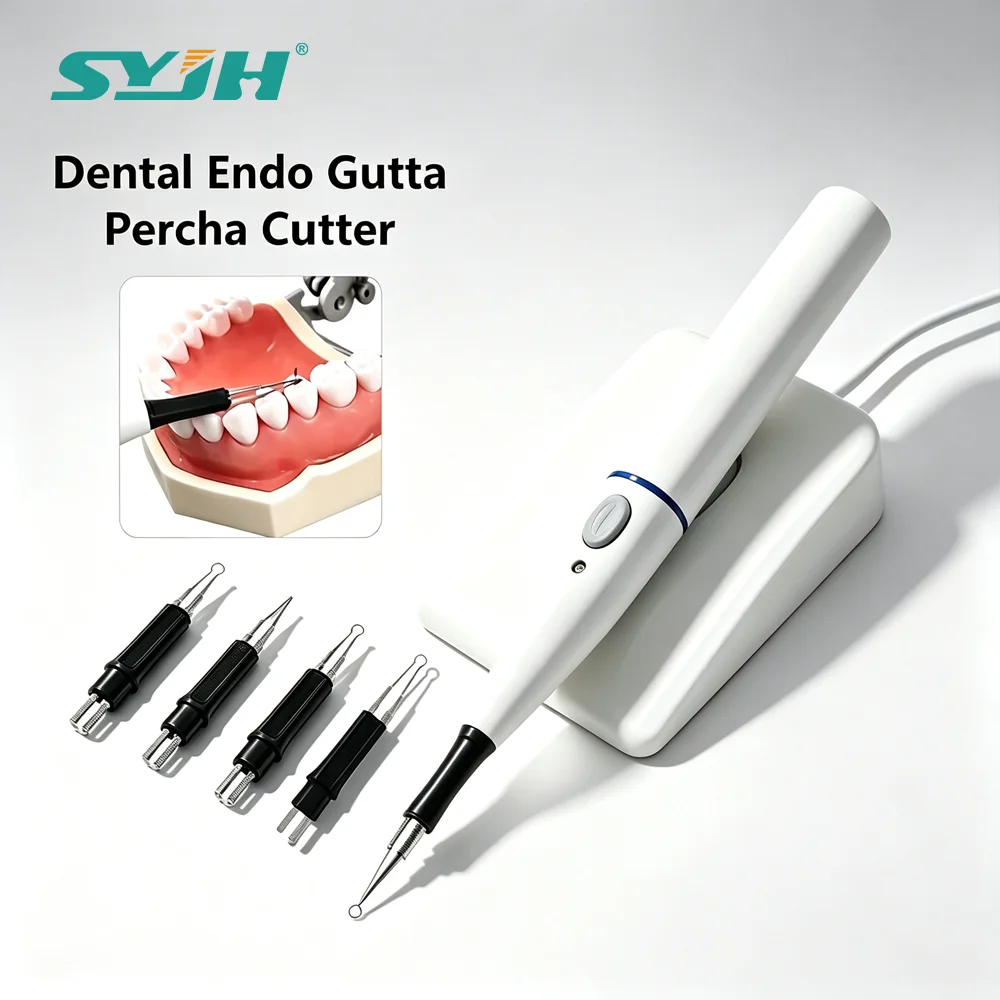SYJH Wireless Dental Gutta Percha Cutter Breaker Dissolve Heater Pen SYJH 4 Tips for Root Canal Endo Tooth Gum Instrument