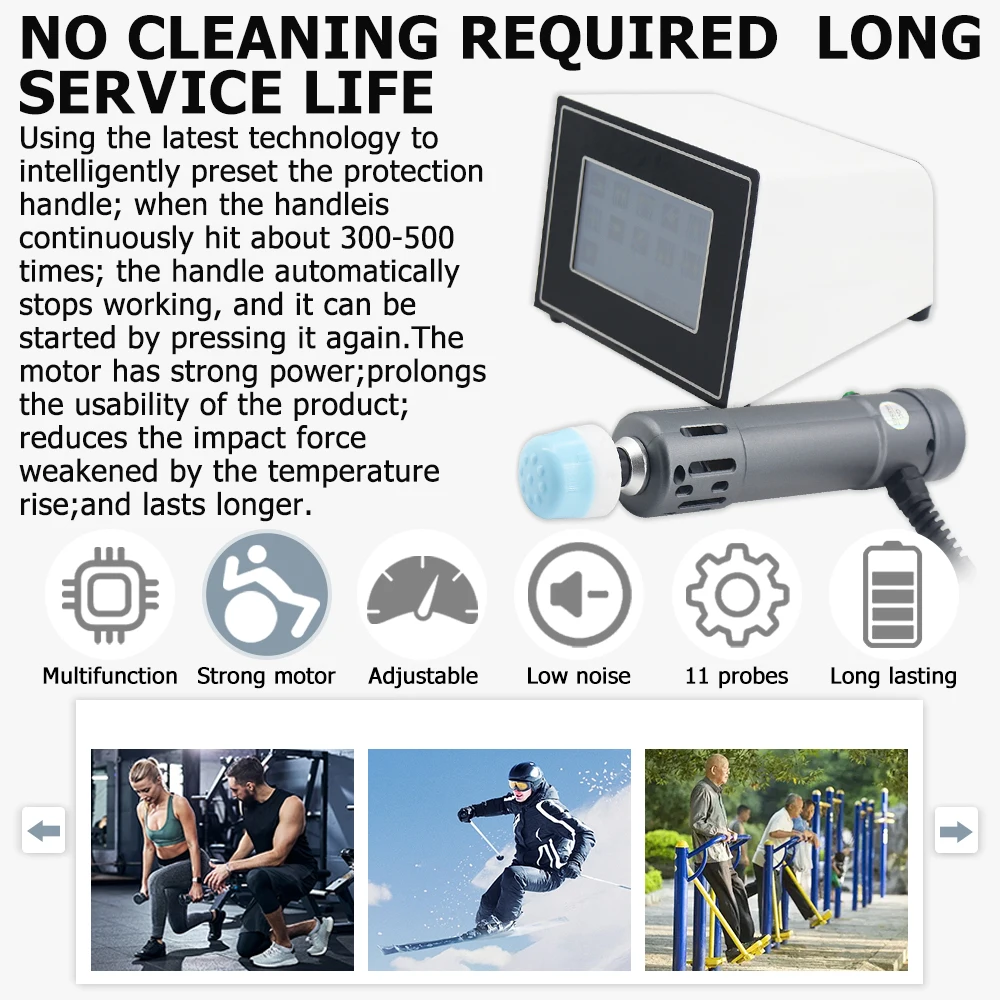 آلة العلاج بالمستخدمين لضعف الانتصاب علاج الضعف الجنسي لتخفيف الآلام 2in1 بندقية ضبط موجة الصدمة بتقويم العمود الفقري #2