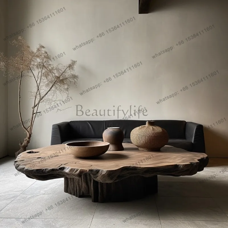 

Vintage Lobby Coffee Table Creative Irregular Shape Design Tea Table Sleek Durable Living Room Furniture Salontafel XY40CJ