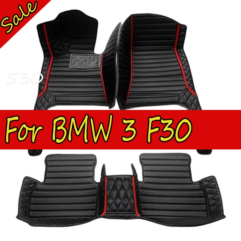 Car Floor Mats For BMW 3 F30 325i 330i 320i 318i Five Doors 2013 2014 15 16 17 18 19 Foot Pads Carpet Cover Interior Accessories