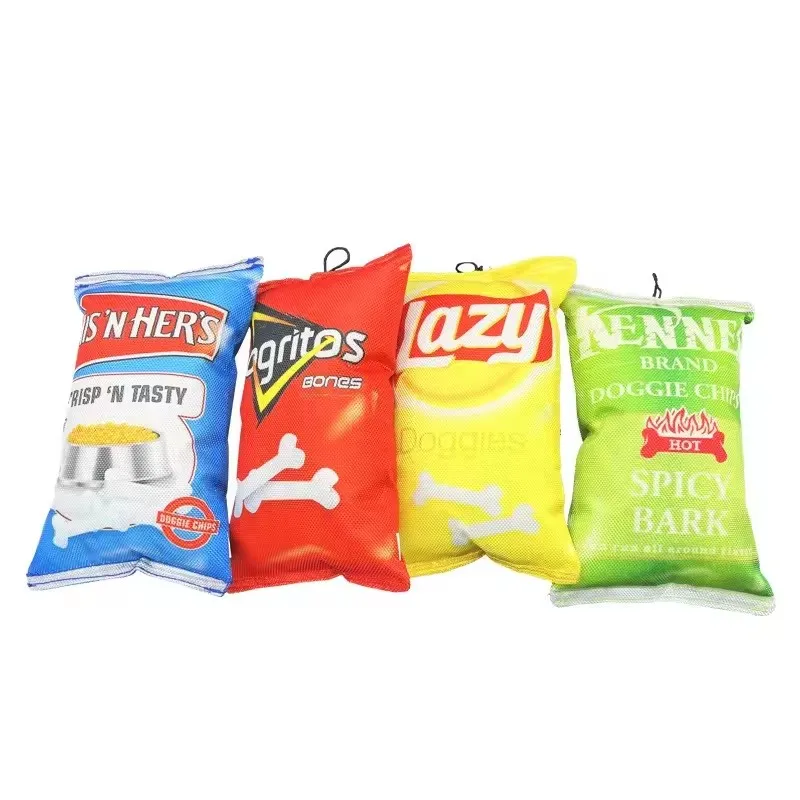 

Manufacturer Wholesale Can Bite And Throw Pet Toys Potato Chips Style Oxford Cloth Material Dog Toys