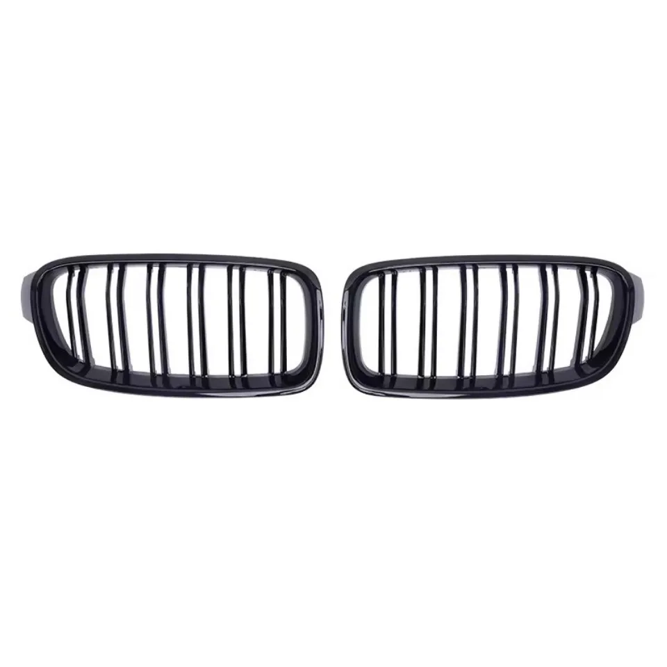 Xvip glänzender Double Line Style Front stoßstangen grill für BMW 3er F30 F31 F35 2013-19 320i 325i 328i Silber Diamant grill – Detail 9