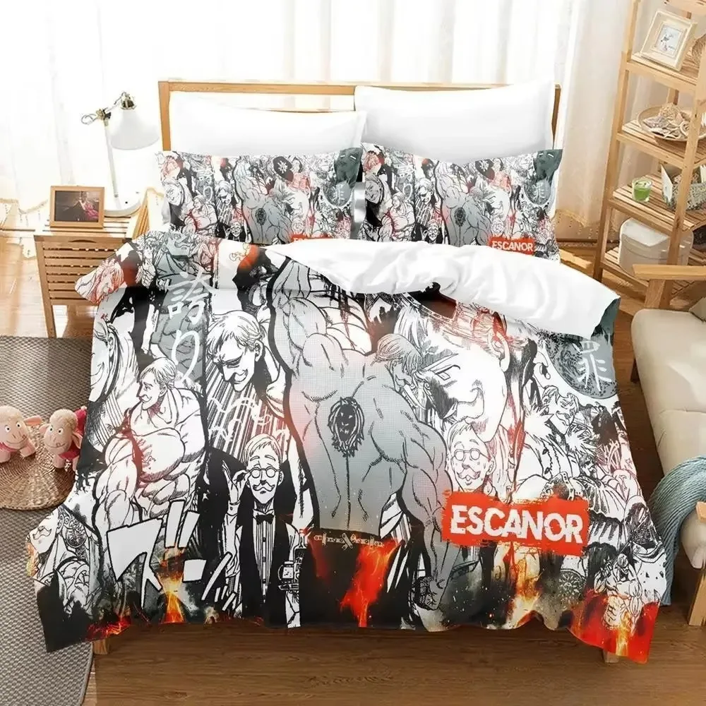 

Escanor The Seven Deadly Sins Bedding Set Single Twin Full Queen King Size Bed Set Adult Kid Bedroom Duvet cover Sets 3D Anime