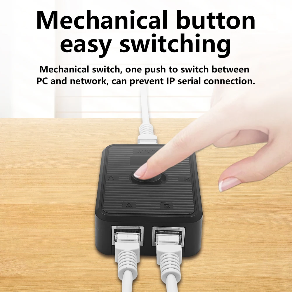 OPTFOCUS 1000Mbps 2 منفذ شبكة الفاصل CAT 5 6 Lan موصل 1 إلى 2 RJ45 كابل محدد موسع 2 في 1 خارج محول إيثرنت