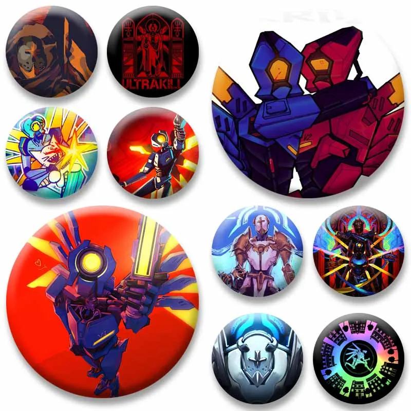 Funny Game U-ULTRAKILL Badges Handmade Round Cartoon Brooches Custom Jewelry Pins Accessories Hat Bag Decor Otaku Culture Gifts