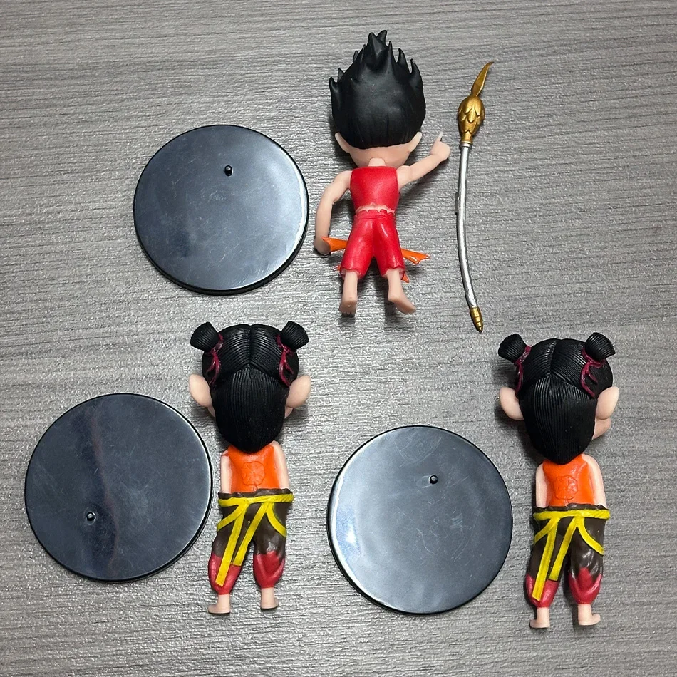 Offre spéciale Anime Nezha naissance du démon enfant Ne Zha Aobing dessin animé figurines modèle ornements enfants cadeaux d'anniversaire personnalisés