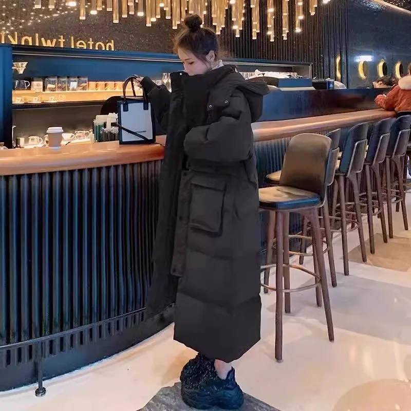 

Очень большое 300-мешочек, осень-зима 2025 года, новое мужское хлопковое пальто средней длины выше колена, модное