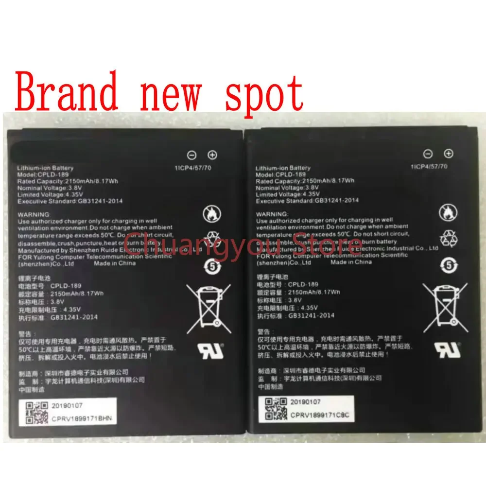 2024 3.8V Brand new high quality 2150mAh/8.17Wh CPLD-189 Battery For Coolpad CPLD-189 Mobile Phone New