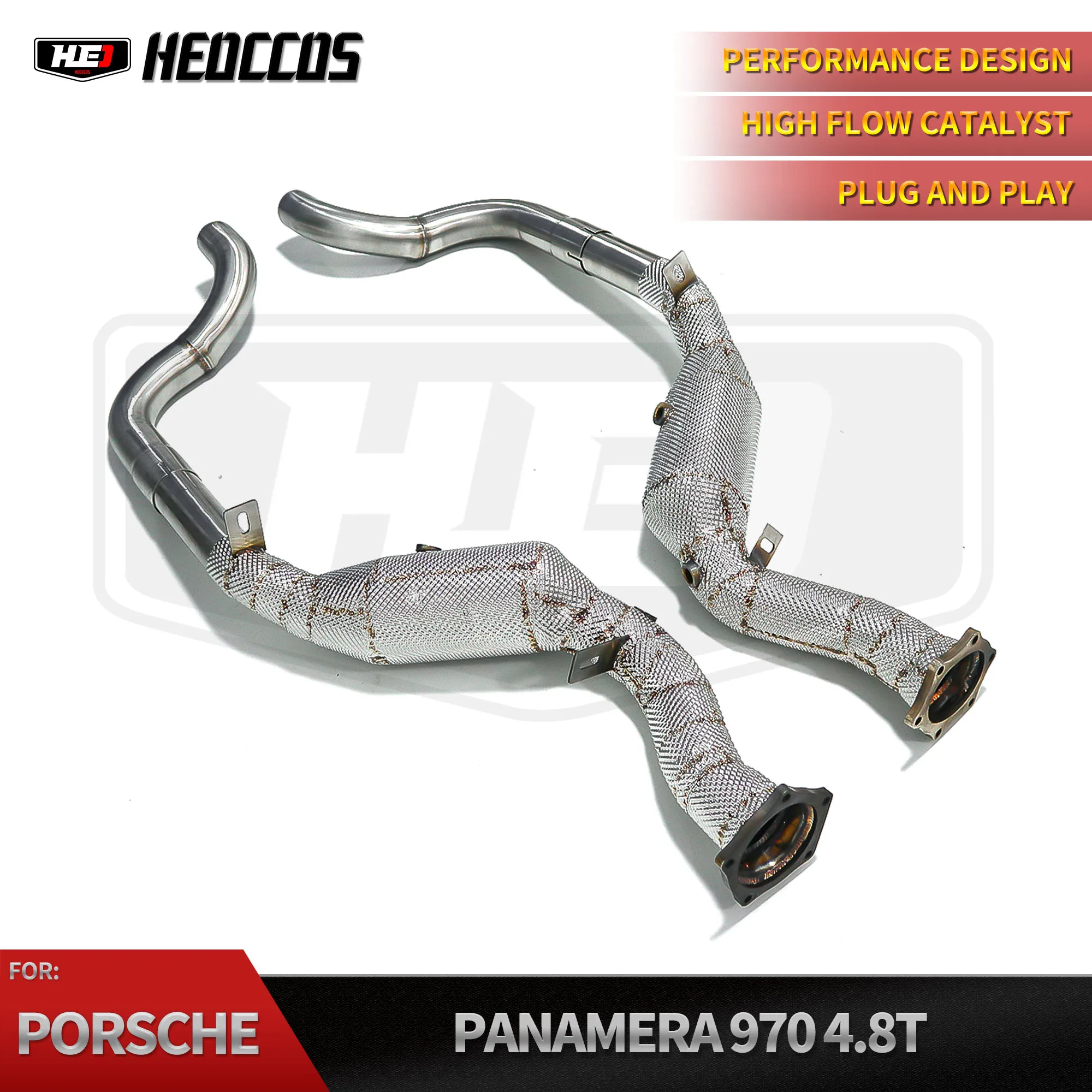 

Factory Shipped for Porsche Panamera Turbo/Turbo S 4.8T 970 2009-2016 Exhaust Downpipe Catalytic Converter Modified Exhaust Pipe