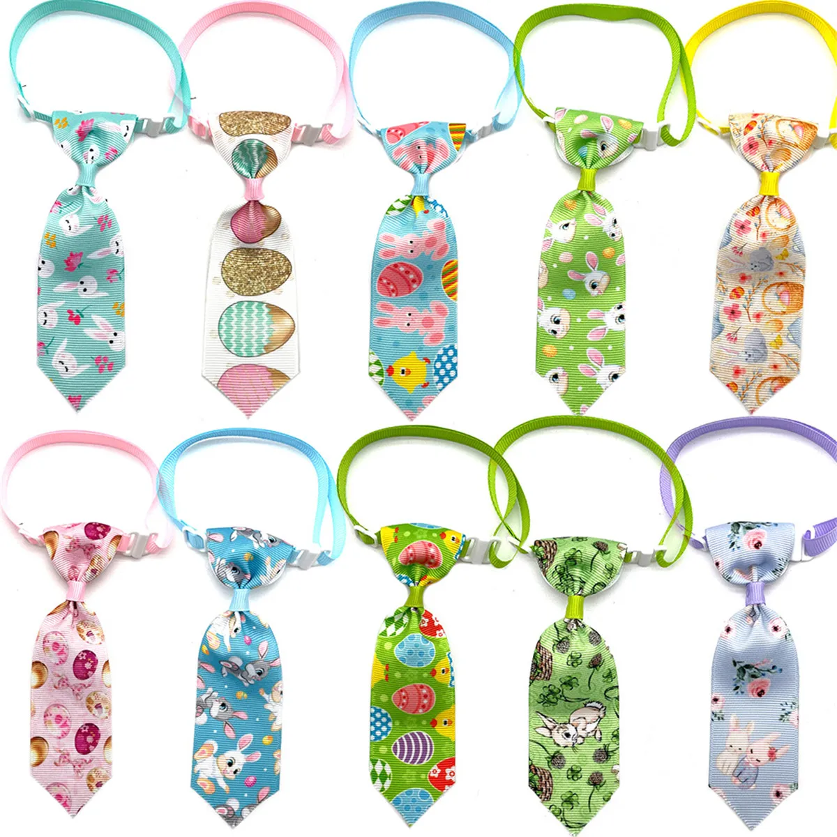 

10PCS Easter Small Dog Accessories Dog Bow Tie Rabbit Style Dog Accessories Dogs Cat Bowties Collar Neckties Pet Supplies