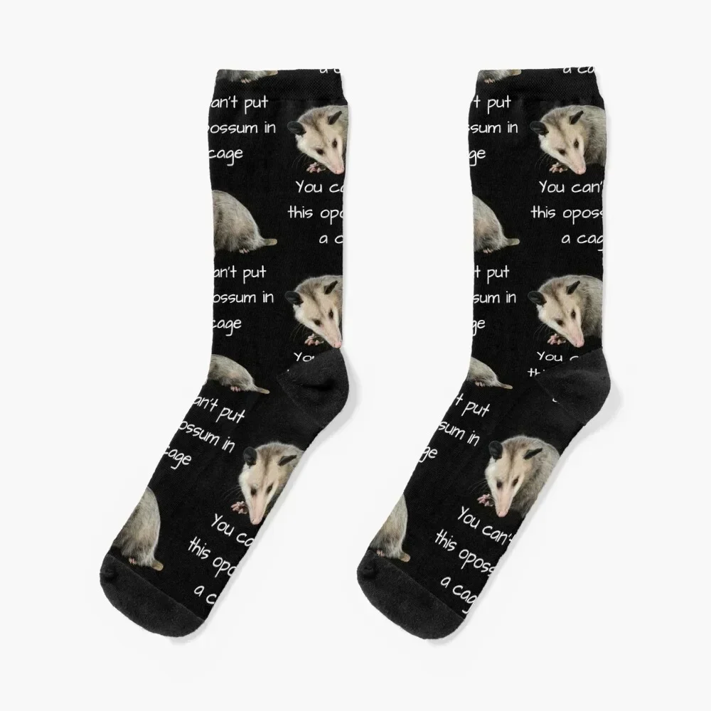 

You can't put this opossum in a cage-Funny possum Gifts Socks crazy hockey Men's Socks Luxury Women's