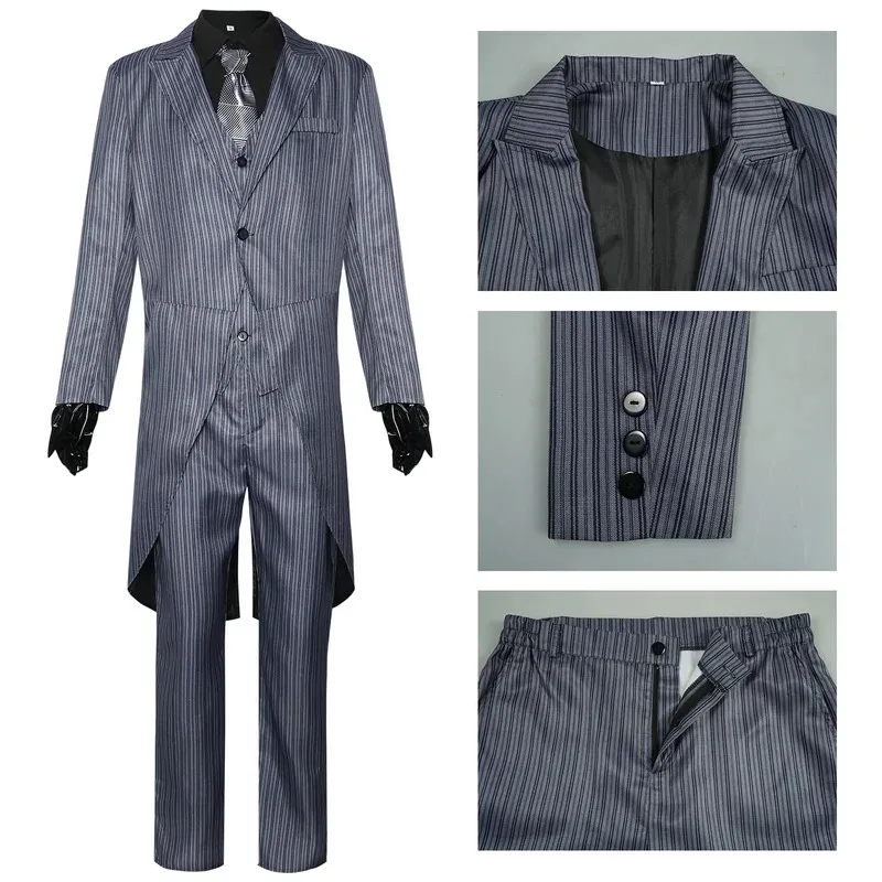 

2024 TV Demon Penguin Cosplay Uniform Men Cobblepot Costume Jackets Vest Pants Glove Full set Halloween Suit for M4;v'5,f;6.j;8'
