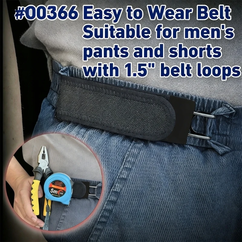 Functional Metal Hook Stretch Waistband, Unisex Buckle-Less Stretch Invisible Waistband Closure for Outdoor Work & Daily Carry