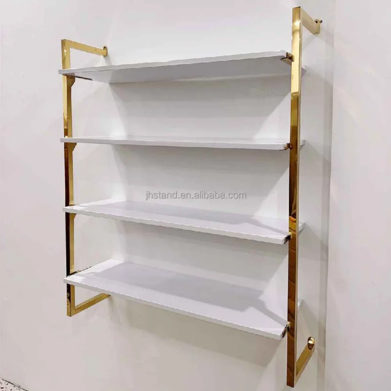 Customized. high-grade stainless steel metal wallmounted shoe shelf shoes display holder stand Shoes shop